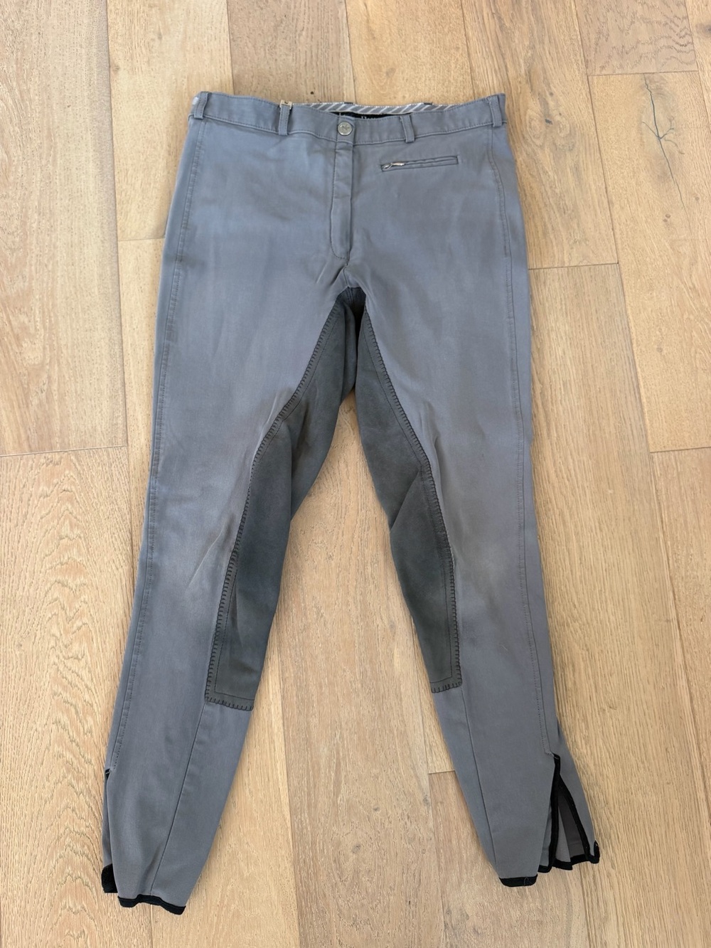 Pikeur Lugana Kontrast Grey Full Seat Riding Breeches / Jodhpurs - Size 44